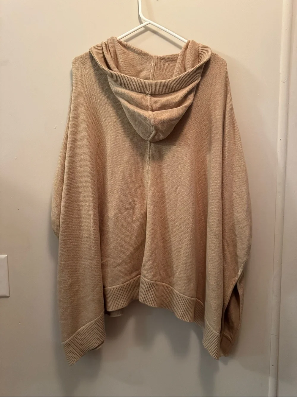 NWT Defect Michael Kors Beige Zip-Up Hooded Sweater